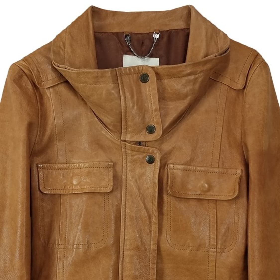 [잇미샤] 리얼 쉽스킨 양가죽 멀티 포켓 레더 필드 자켓 M19995 상품이미지4