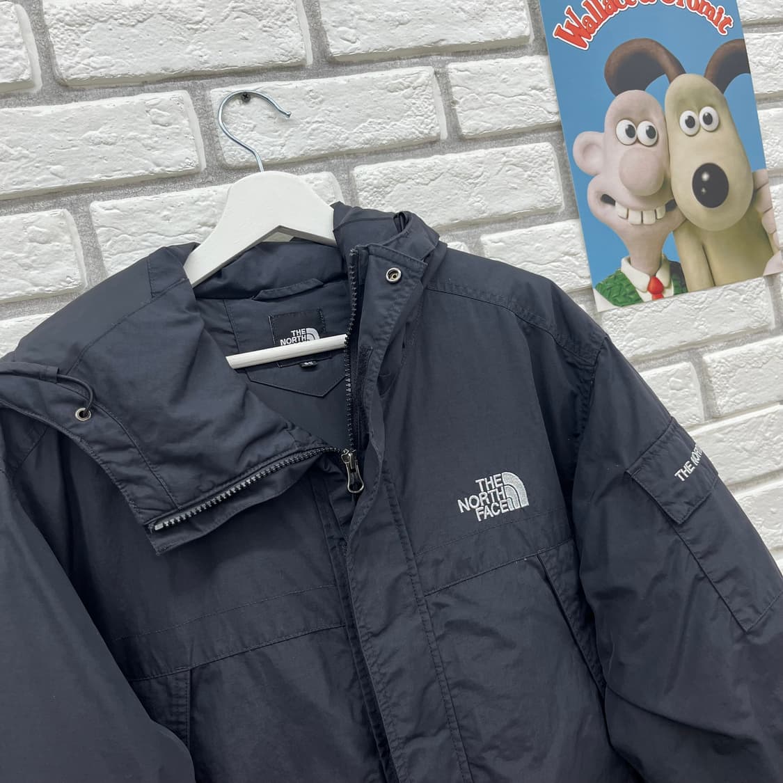 노스페이스 블랙 600후드 다운 점퍼-M 95 상품이미지2