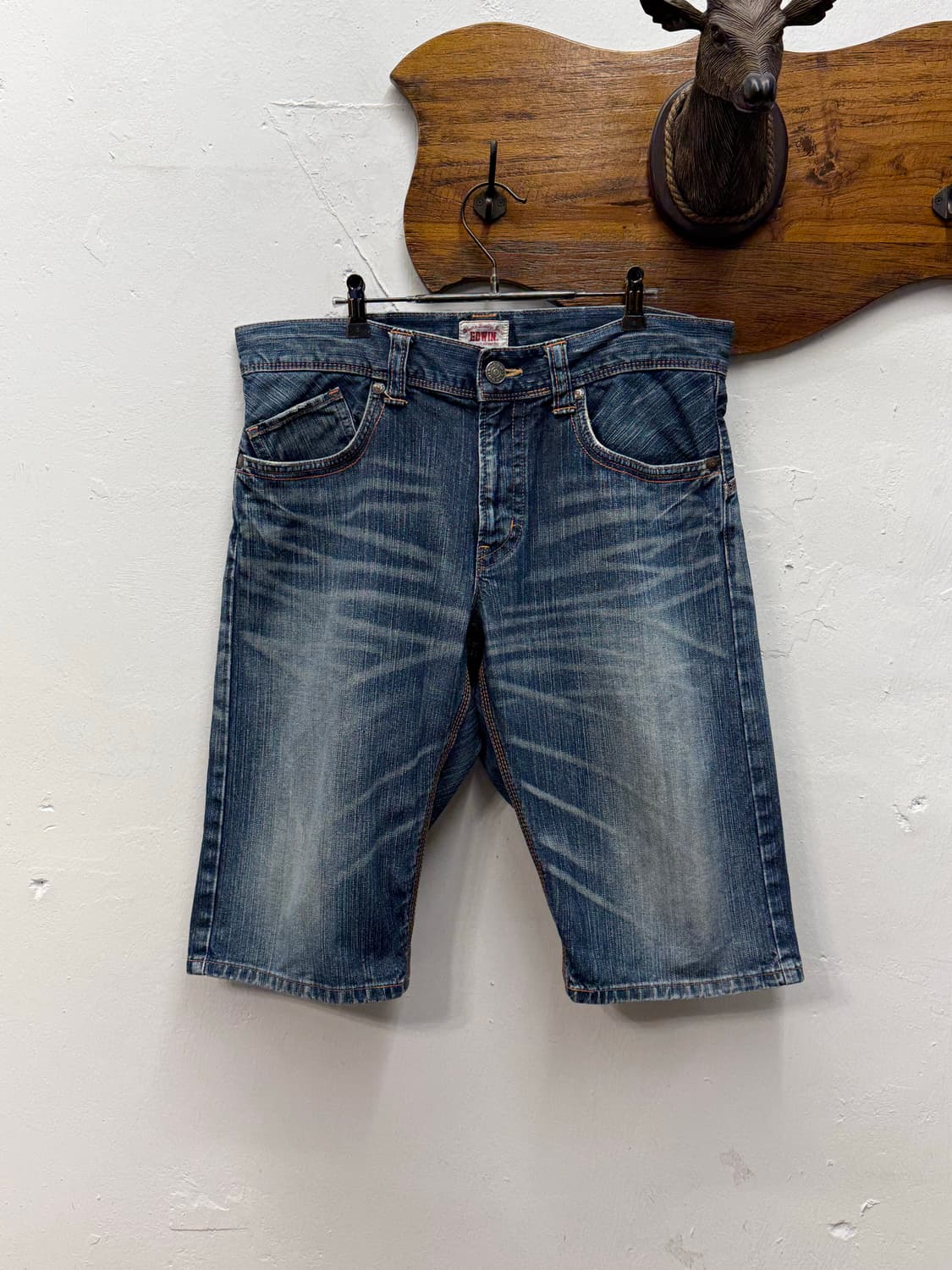 Edwin Western Cinch Back Denim Shorts 상품이미지4