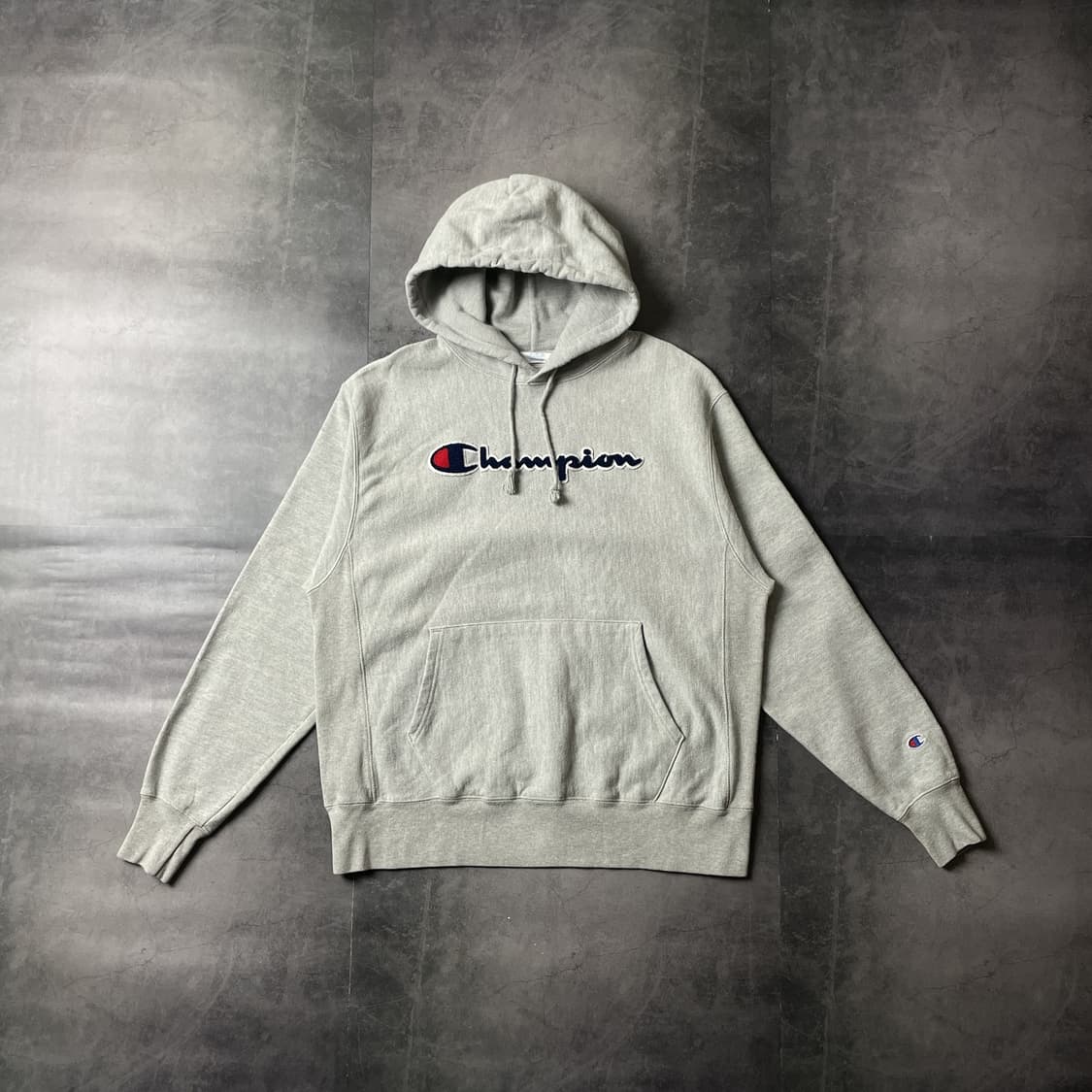 CHAMPION 챔피온 리버스위브 그레이 기모 후드티 A00476 상품이미지1