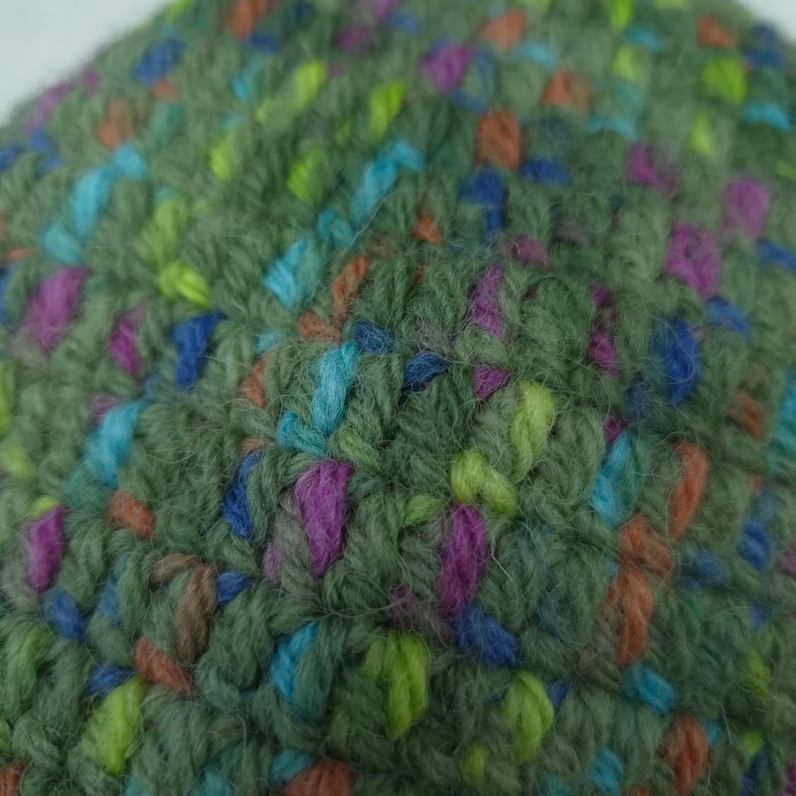 핸드메이드 뜨개 그린 멀티컬러 요정모자 비니 상품이미지5