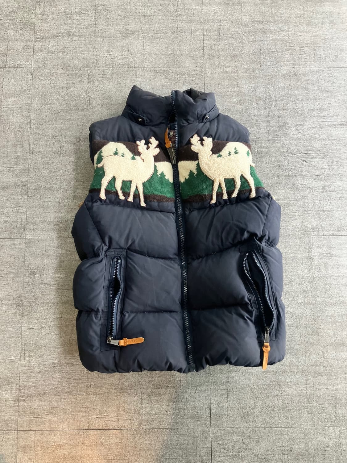 Jeep 지프 올드스쿨아메카지 코위찬니트 노르딕 베스트패딩조끼 상품이미지1