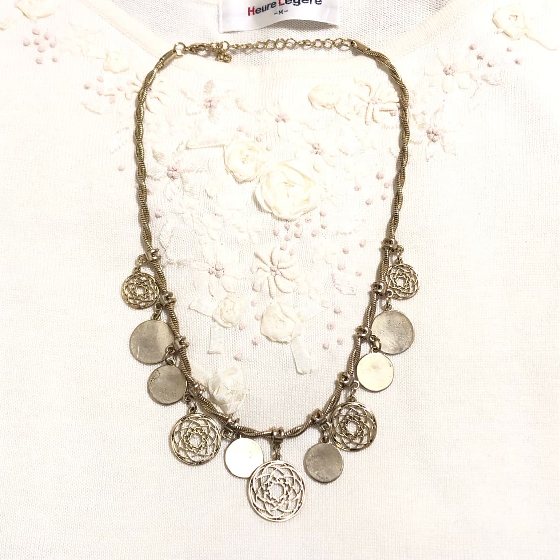 빈티지 오리엔탈 y2k 페어리 고스펑크 긱시크 히피 골드 코인 목걸이 상품이미지1