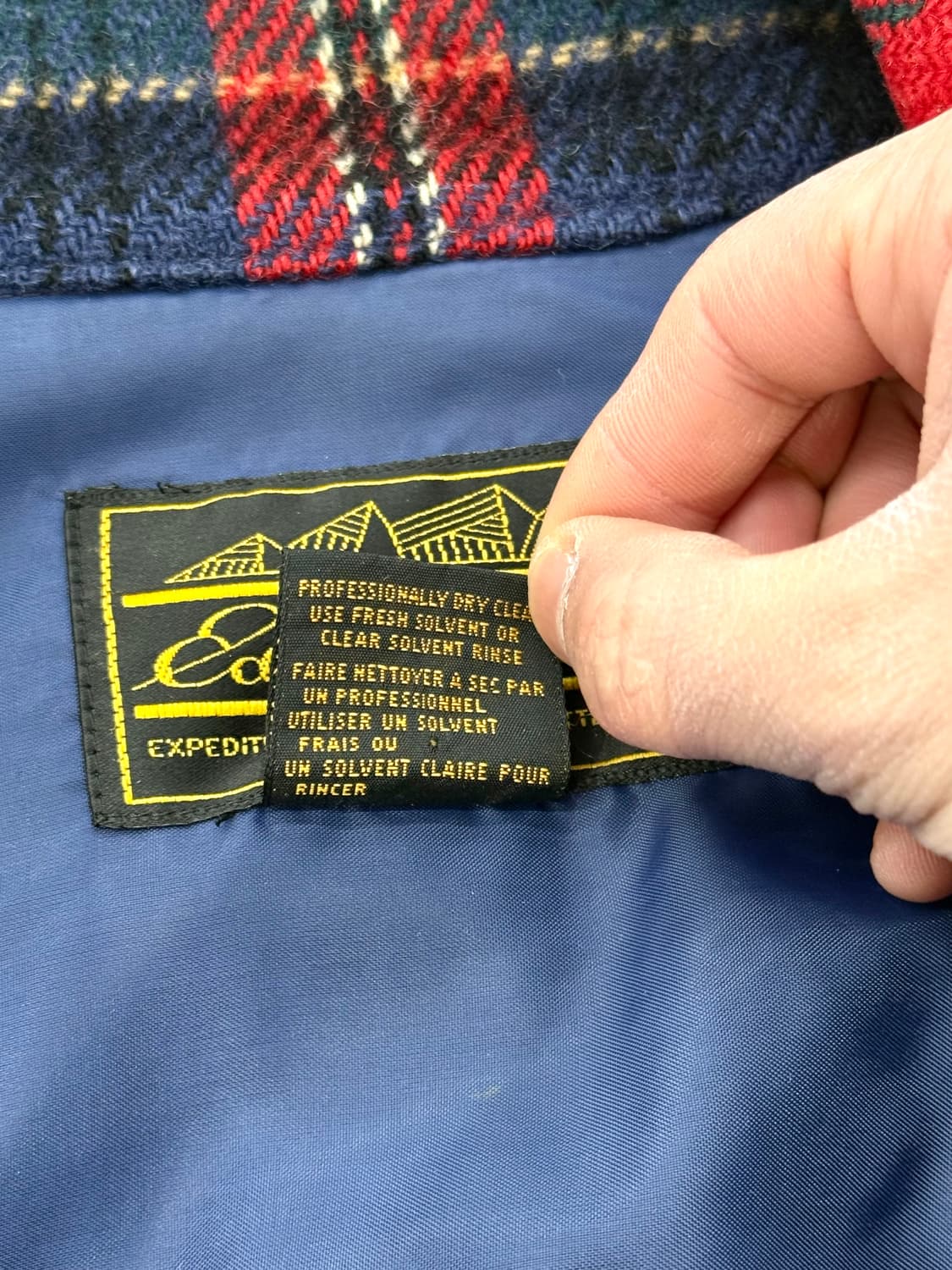 80s 에디바우어 타탄체크 가이드 울 투 포켓 셔츠 상품이미지8