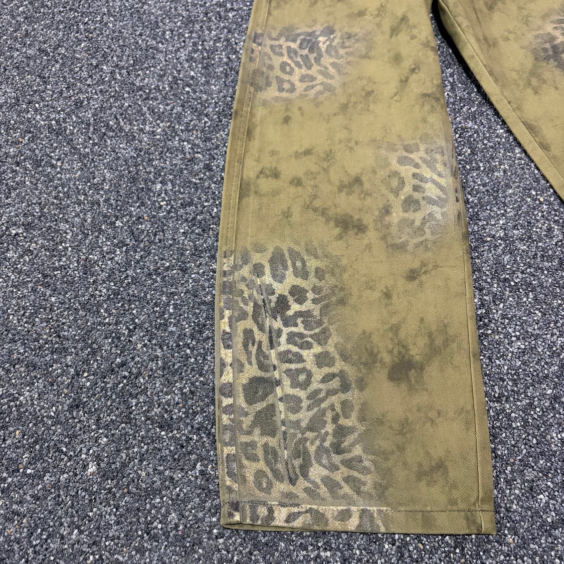 빈티지 레오파드 패턴 다이 데님 팬츠 B4095 상품이미지4