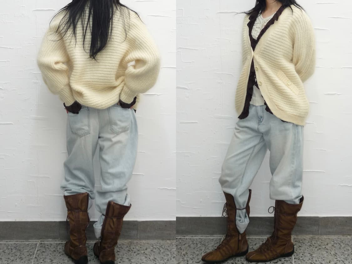 ivory cozy pocket cardigan 상품이미지3