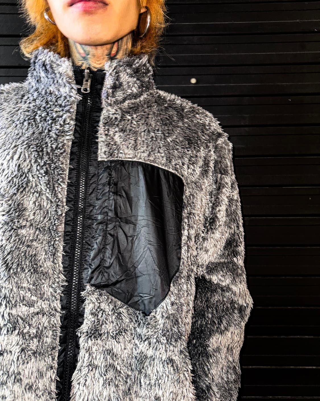 Reversible Faux Fur × Glossy Nylon Jacke 상품이미지5