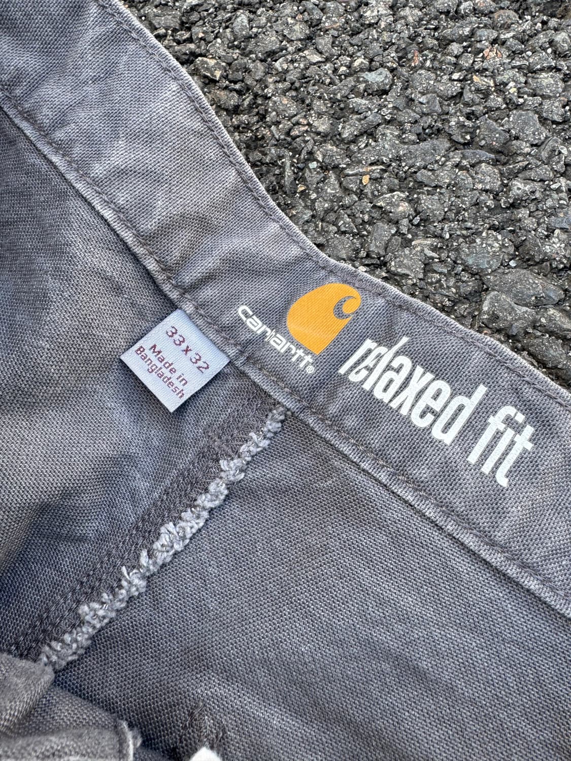 칼하트 빈티지 싱글니 워크팬츠 그레이 상품이미지4