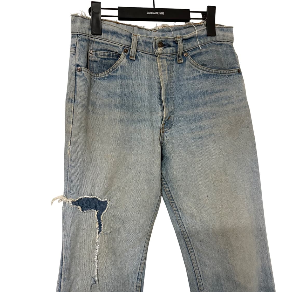 80s 오렌지탭 리바이스 517 부츠컷 플레어 리페어 데님 팬츠 31 상품이미지4