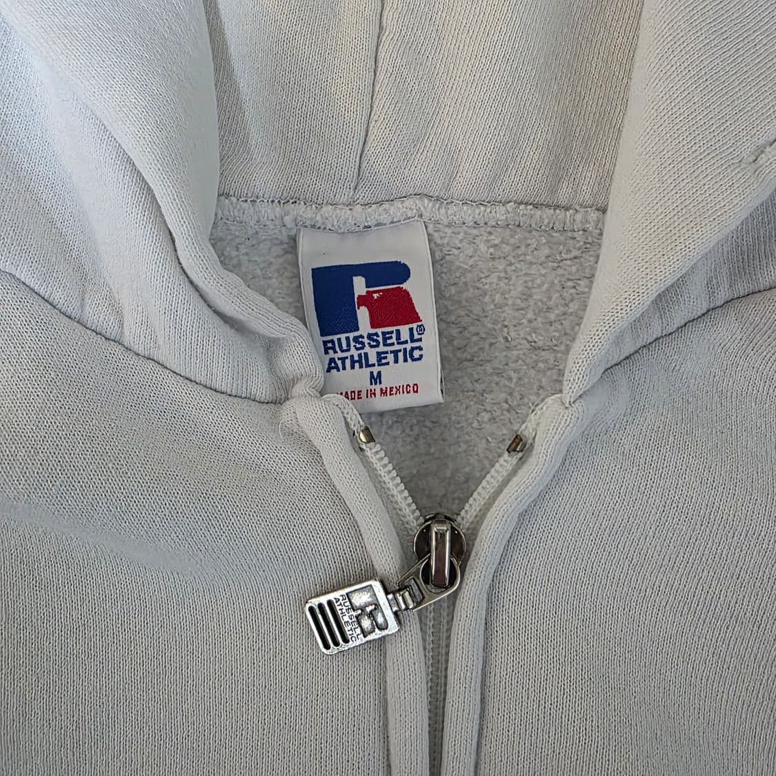 [M] 90s 러셀 애슬레틱 후드집업 화이트 상품이미지4