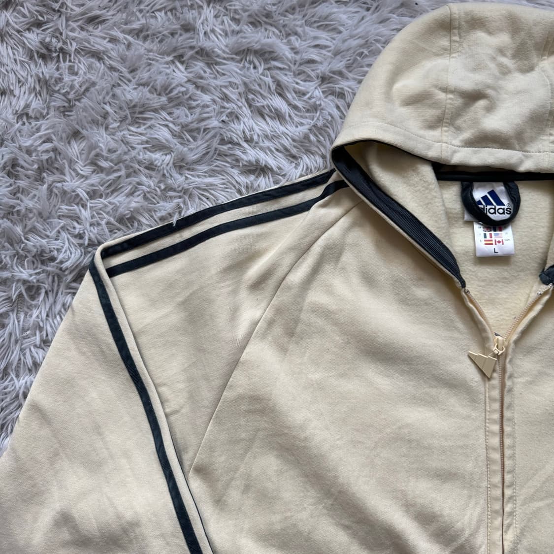 ADIDAS 일본빈티지 기모 후드집업 아디다스 노드후드집업 XL 105 상품이미지1