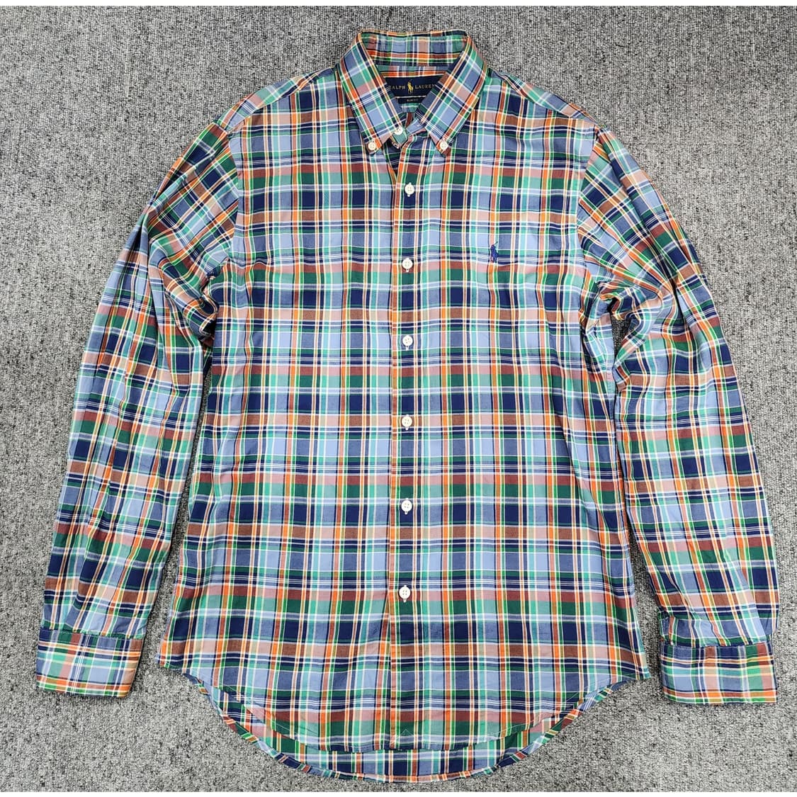 폴로 랄프로렌 슬림핏 빈티지 마드라스 체크 셔츠 M 상품이미지1