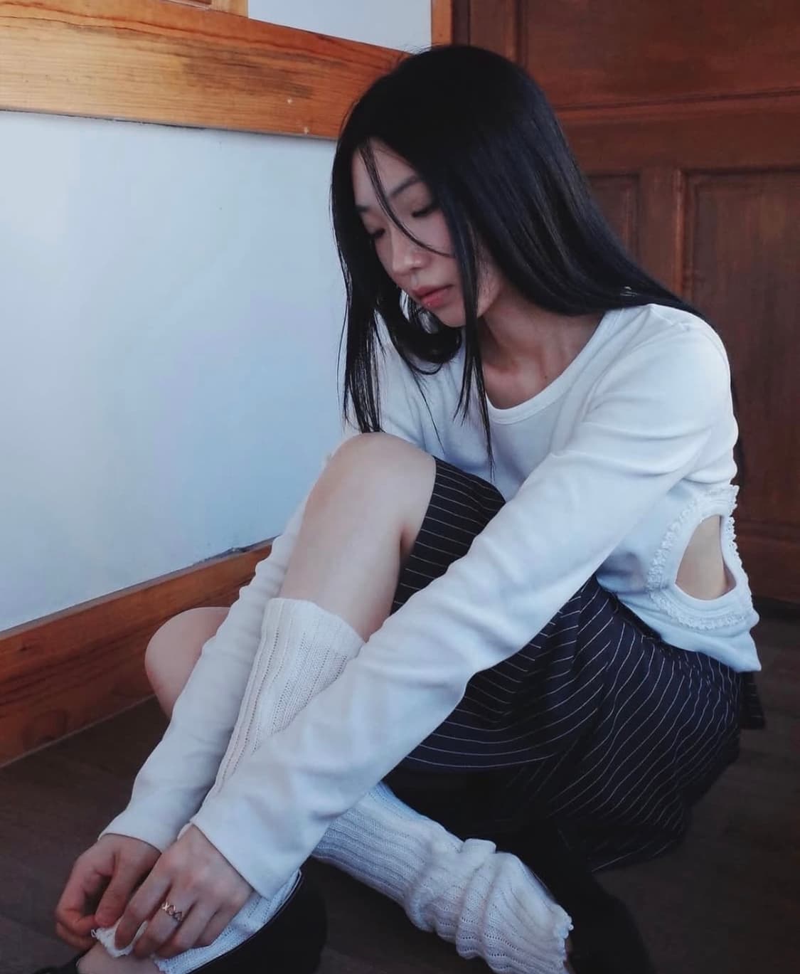 체메씨 긴팔 롱슬리브 white 상품이미지2