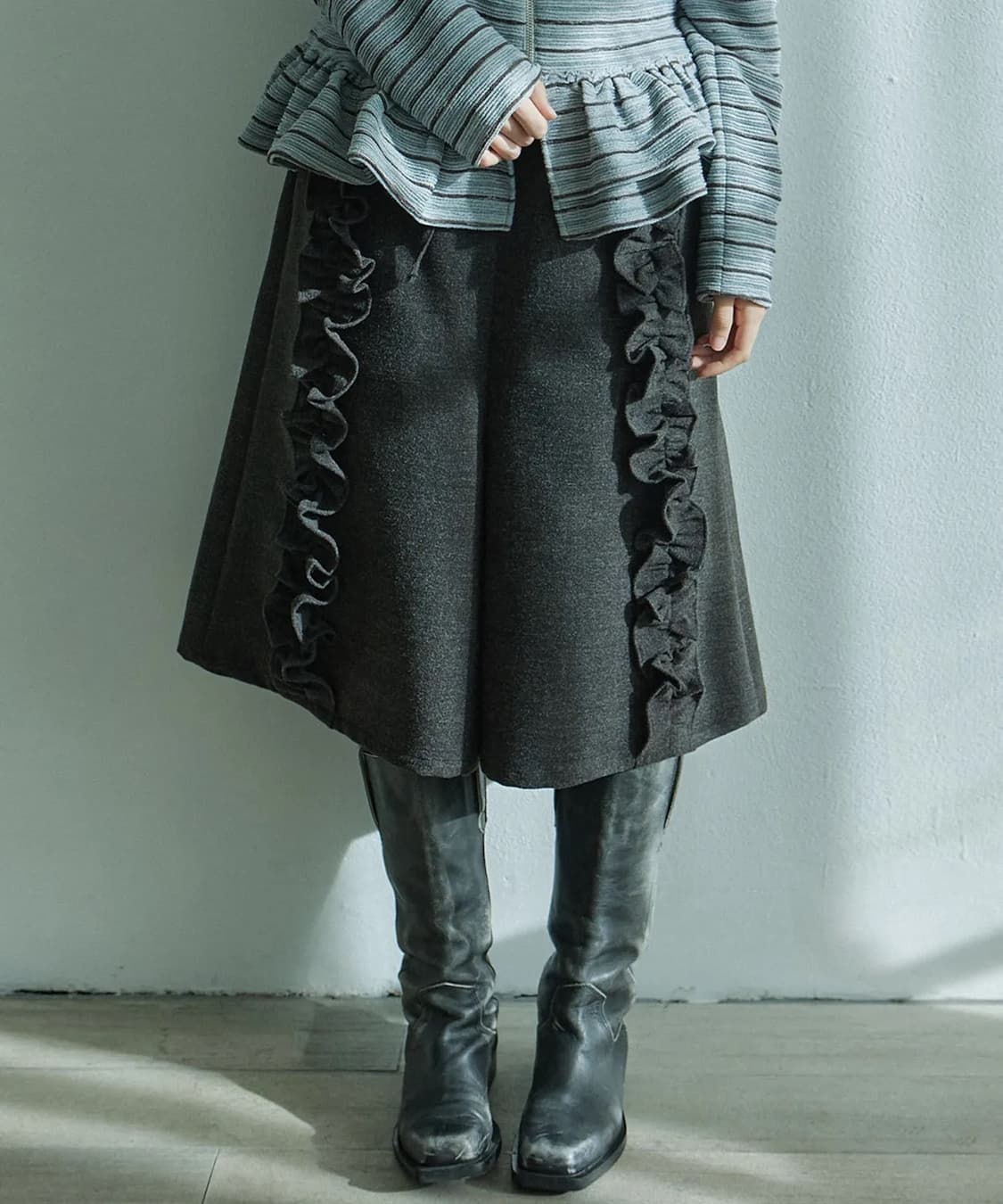 호쿠스포쿠스 밴딩 프릴 팬츠 상품이미지1