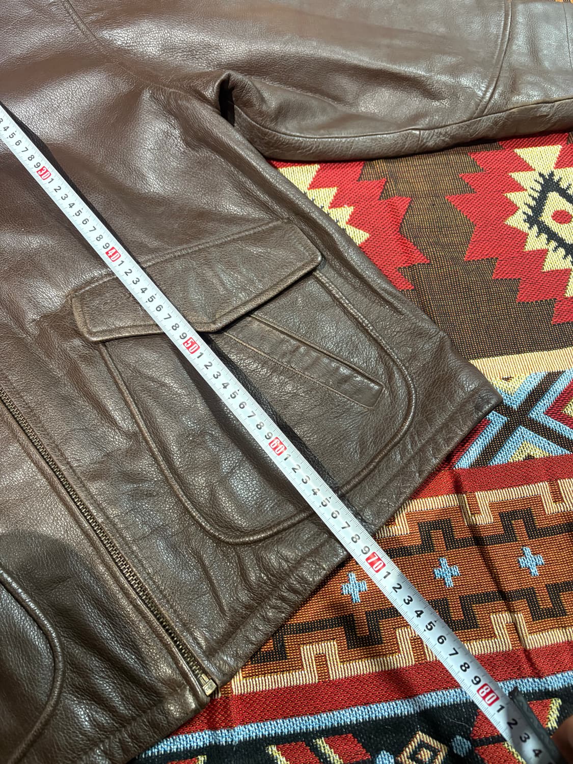 빈티지 소가죽100% 레더 자켓 상품이미지7