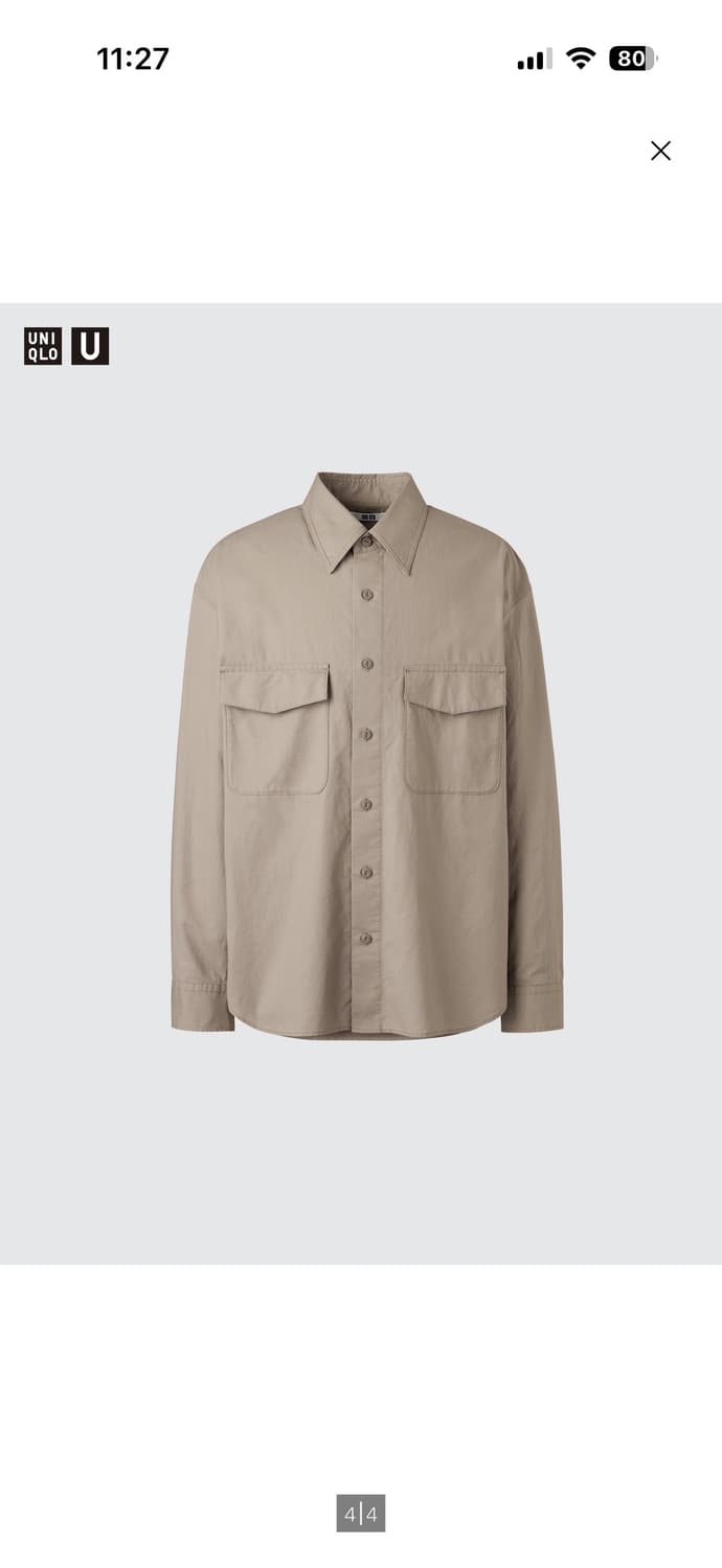 유니클로 워크오버사이즈셔츠 L 상품이미지3