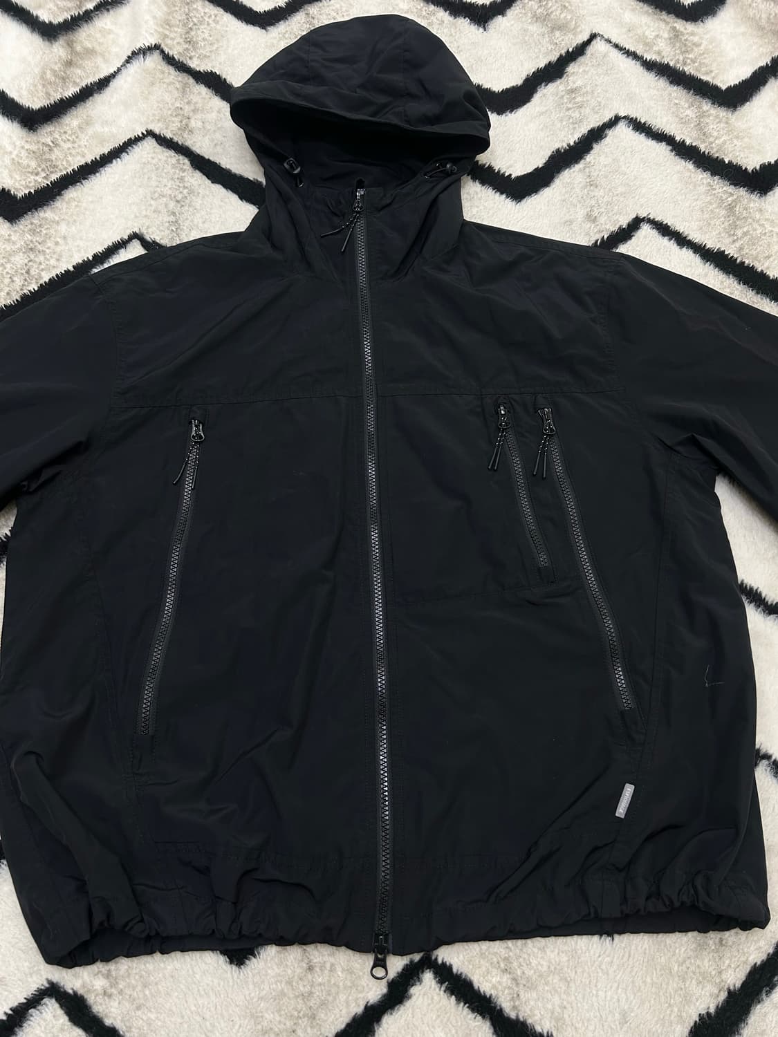 [M]에스피오나지 23ss 오버핏 후드 바람막이/블랙 상품이미지2