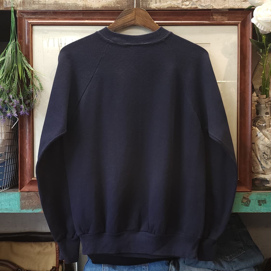 90s 빈티지 스웻셔츠 플레인 스웻셔츠 블루 그레이 M 상품이미지2