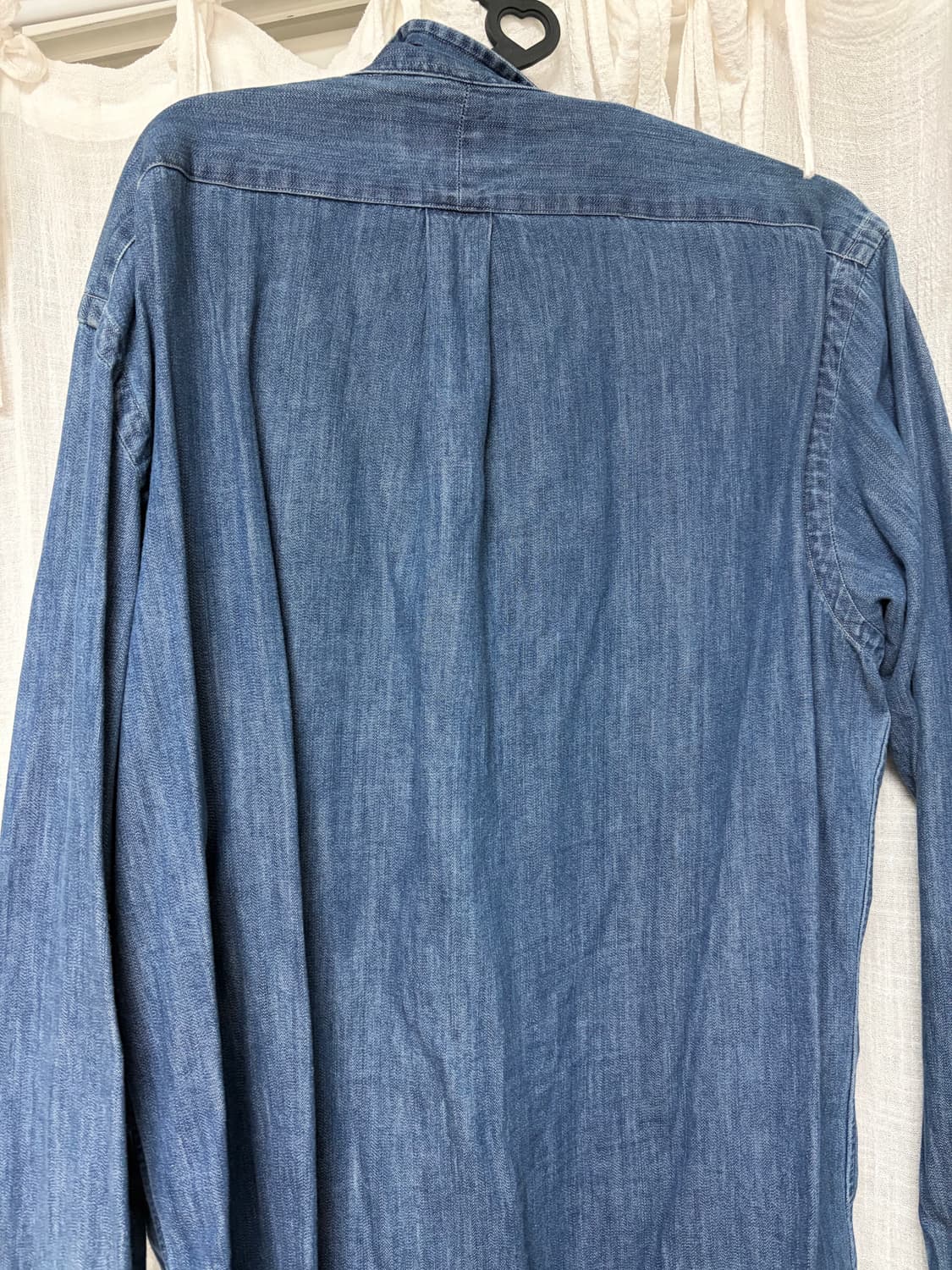 폴로 샴브레이 진청 데님 셔츠 청남방 M 상품이미지2