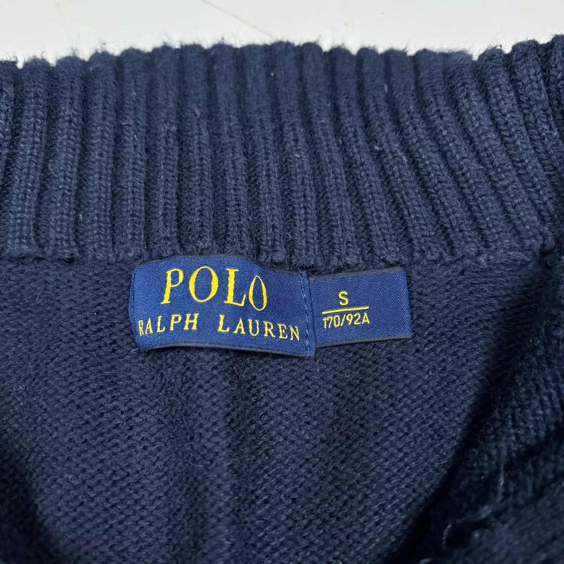 폴로 랄프로렌 네이비컬러 니트 반집업 상품이미지3