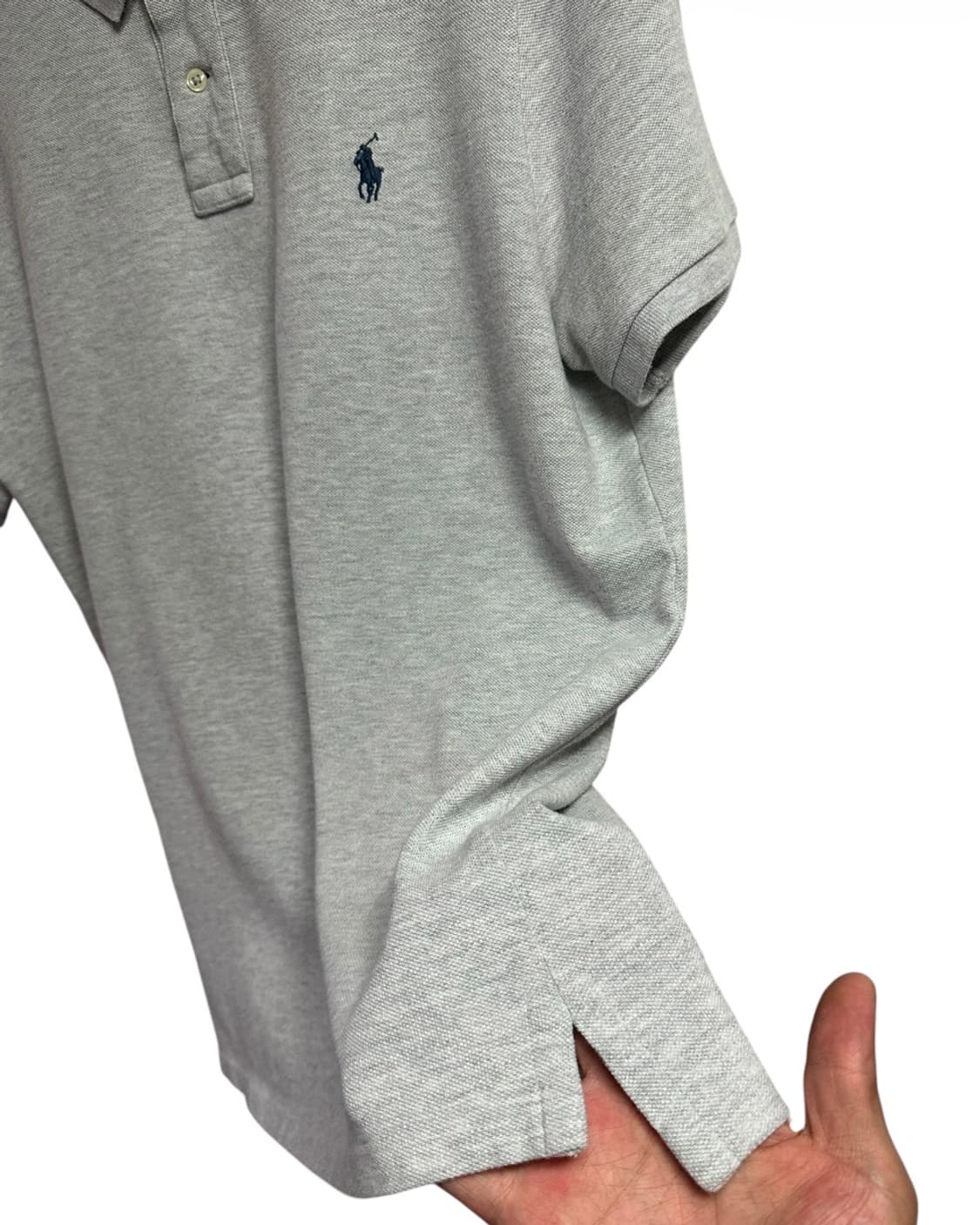 폴로 랄프로렌 멜란지 그레이 반팔 폴로 카라티셔츠 L size 상품이미지4