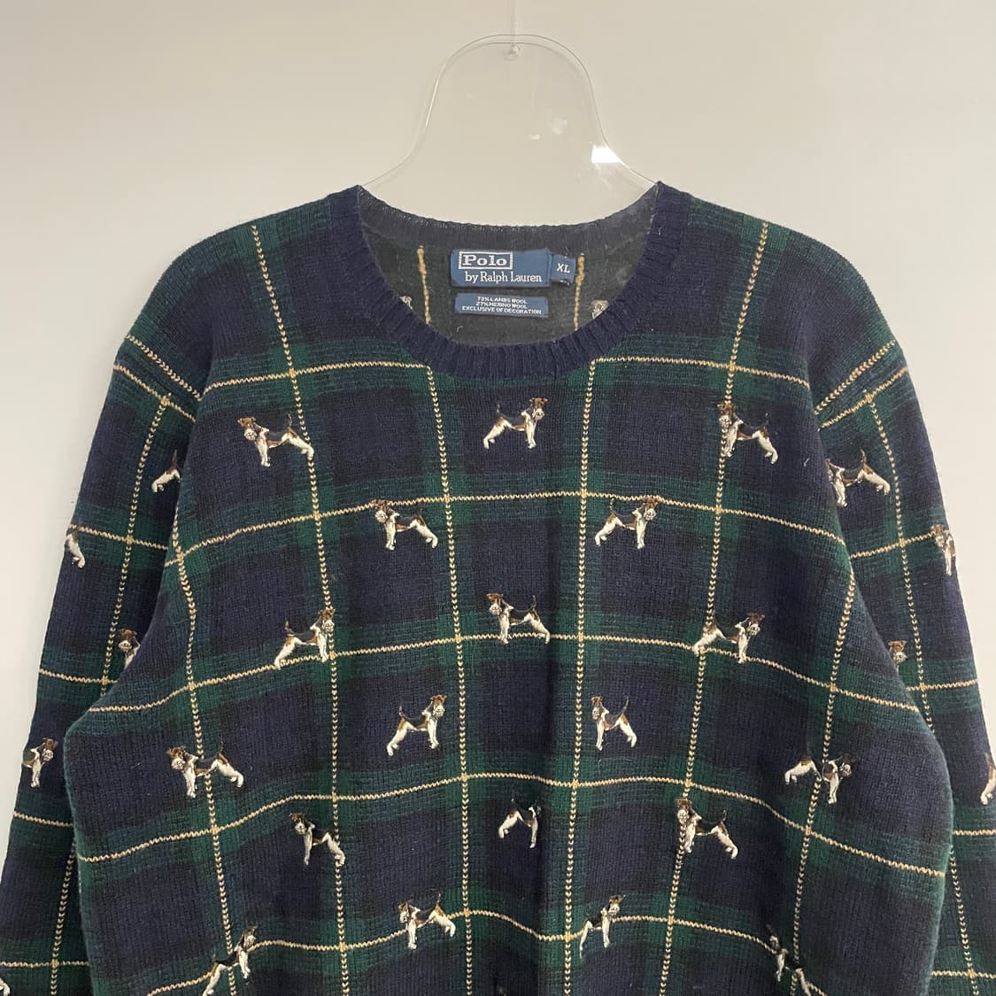 90s 폴로 랄프로렌 헌팅독 플레이드 니트 상품이미지2