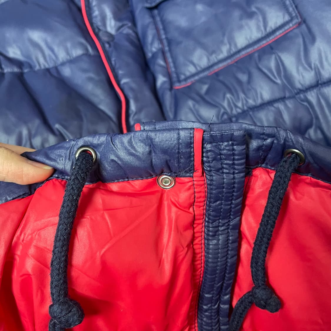 빈티지 네이비 사이드패치 멀티포켓 패딩 상품이미지7