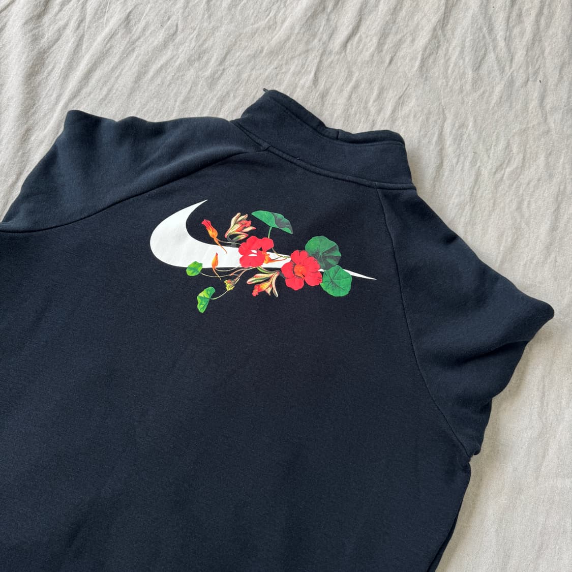 나이키 해외판 플라워 반집업 맨투맨 XXL 상품이미지1