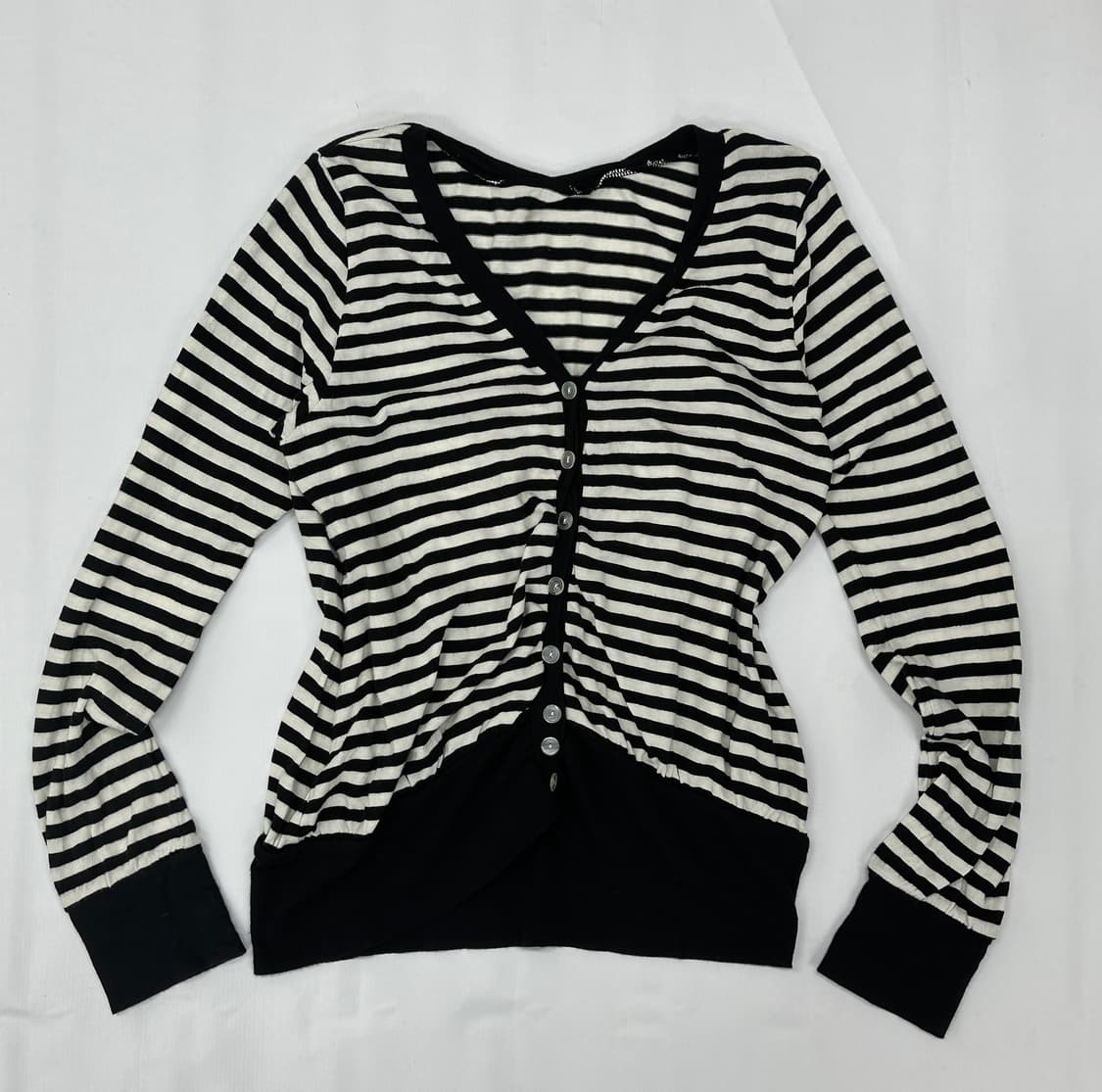 🖤나나깔 단가라 셔링 가디건🖤 루즈핏 펑크 핀터깔 긱 시크 상품이미지2