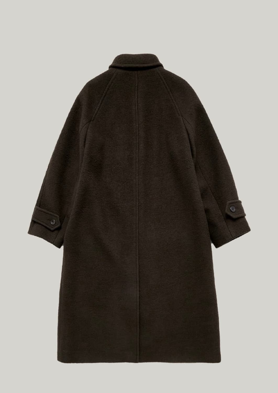 던스트 부클 울 클래식 코트 초콜릿 M 상품이미지2