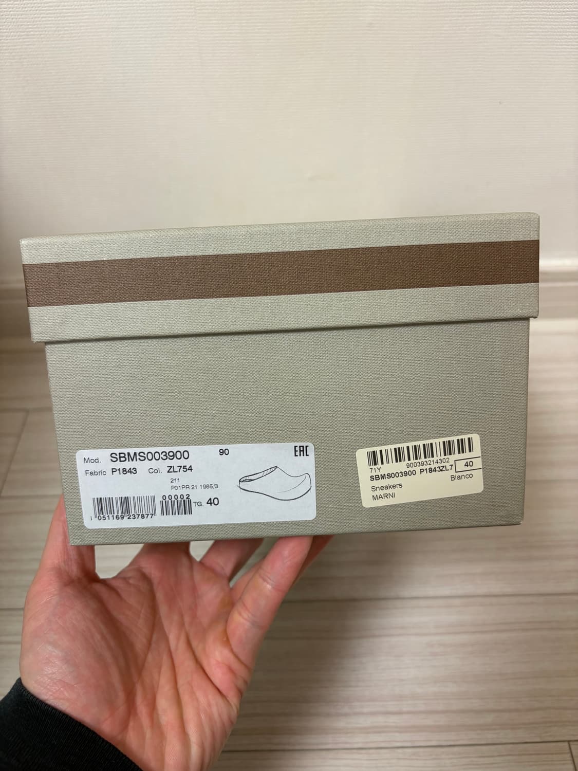 [40] (새상품) 마르니 페인트 이펙트 레더 뮬 사보 블랙 상품이미지7