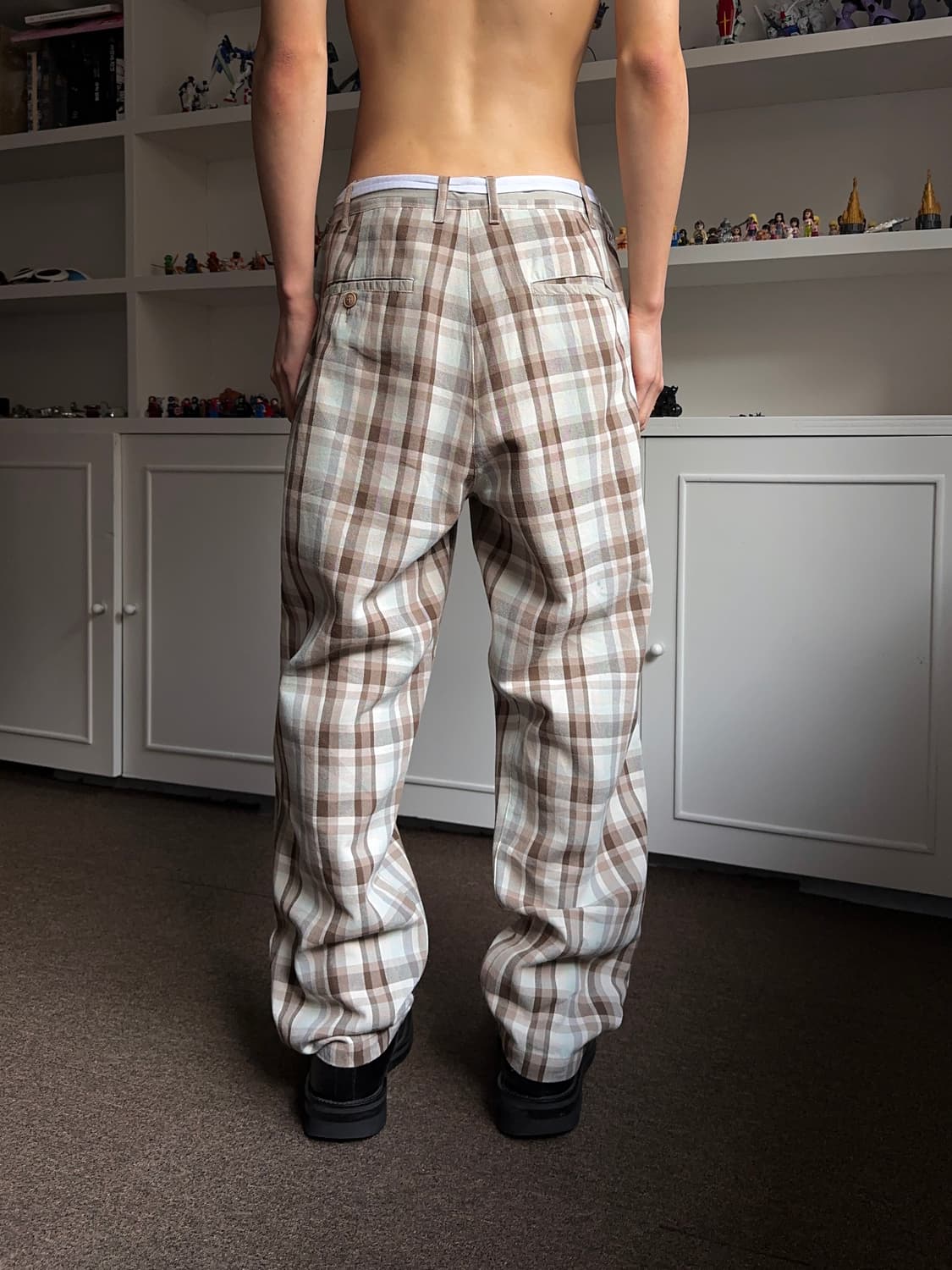 Niko And ... 트윌 체크 와이드 트라우저 상품이미지6