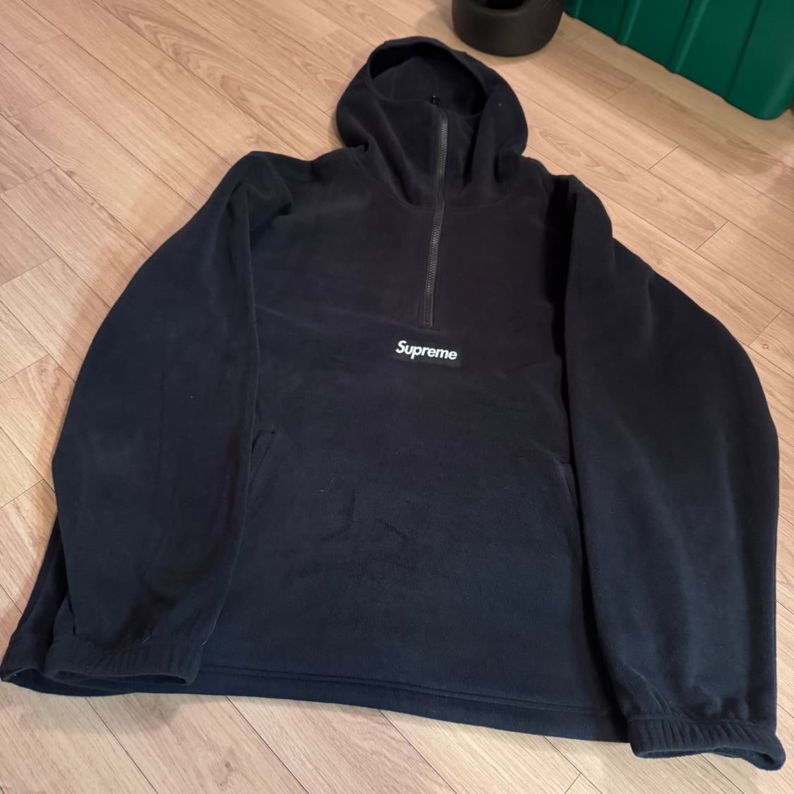 슈프림 폴라텍 페이스마스크 하프 집 후드 블랙 XL 상품이미지1