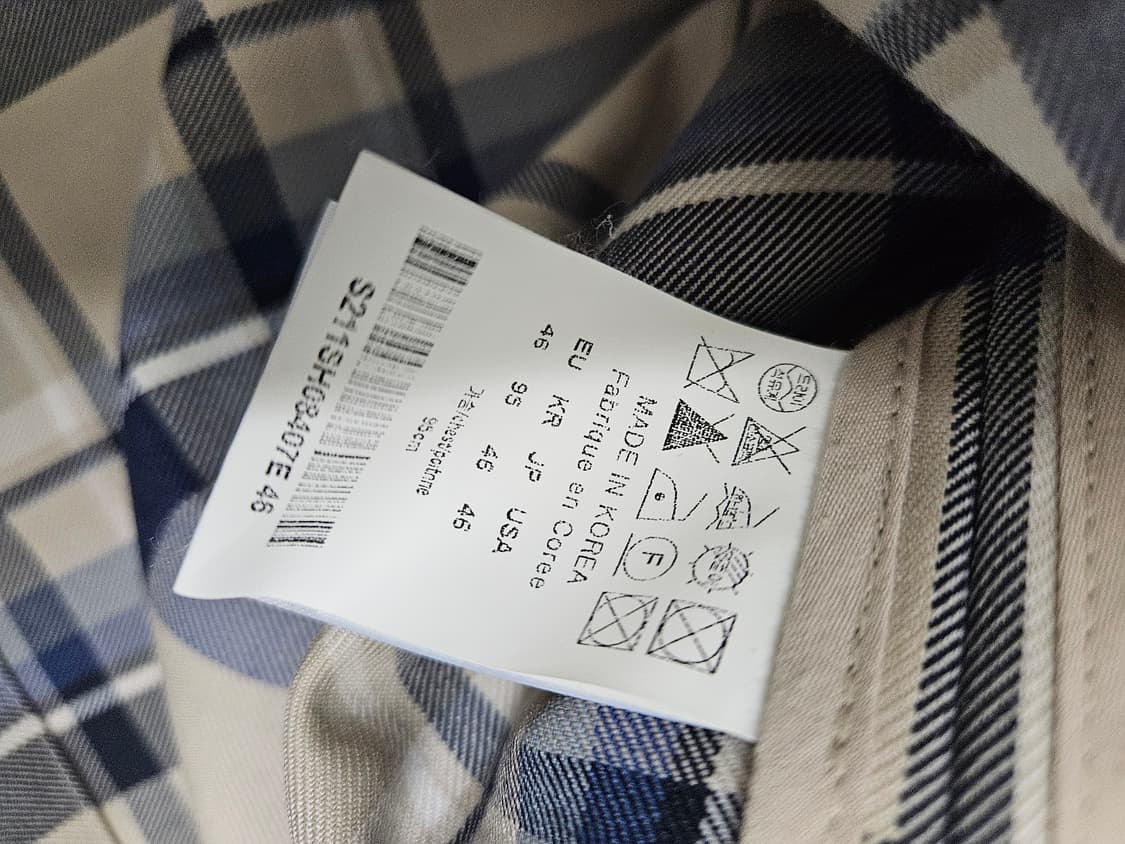 솔리드옴므 체크 셔츠 자켓 46 상품이미지2