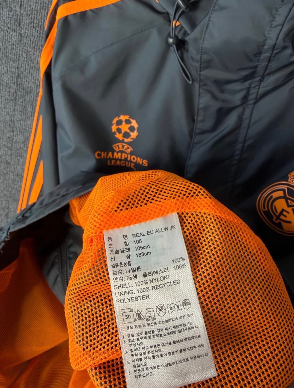 Adidas 13-14 레알마드리드 챔스 올웨더 자켓 상품이미지6