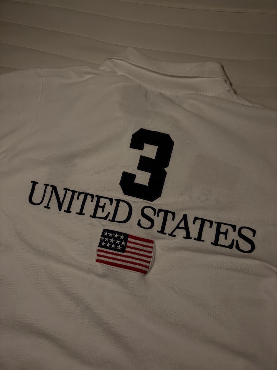 폴로 빅포니 성조기 USA 카라티🇺🇸 화이트 상품이미지8