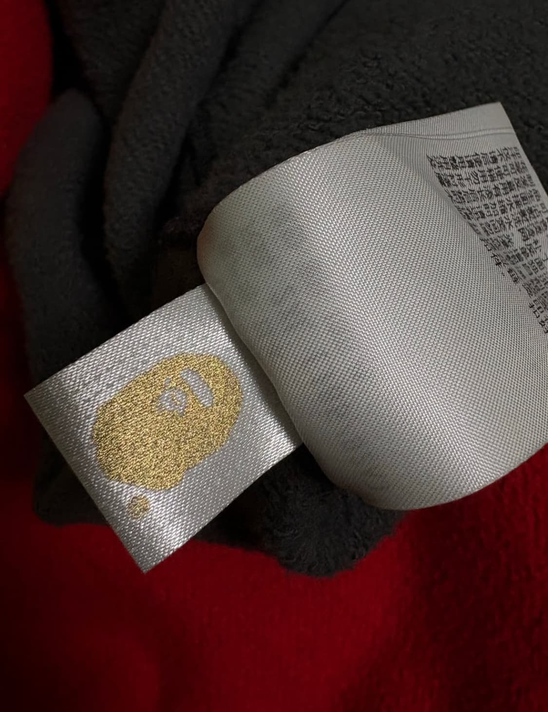 베이프 컬러 카모 세퍼레이트 샤크 풀 집 후드 레드 블랙 상품이미지5