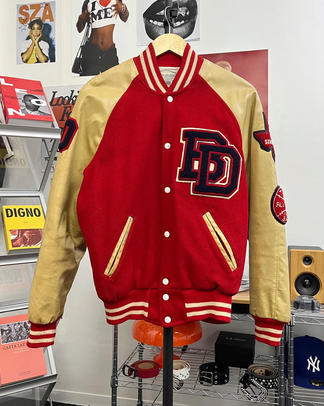 USA 올드 빈티지 레더 바시티 자켓 상품이미지5