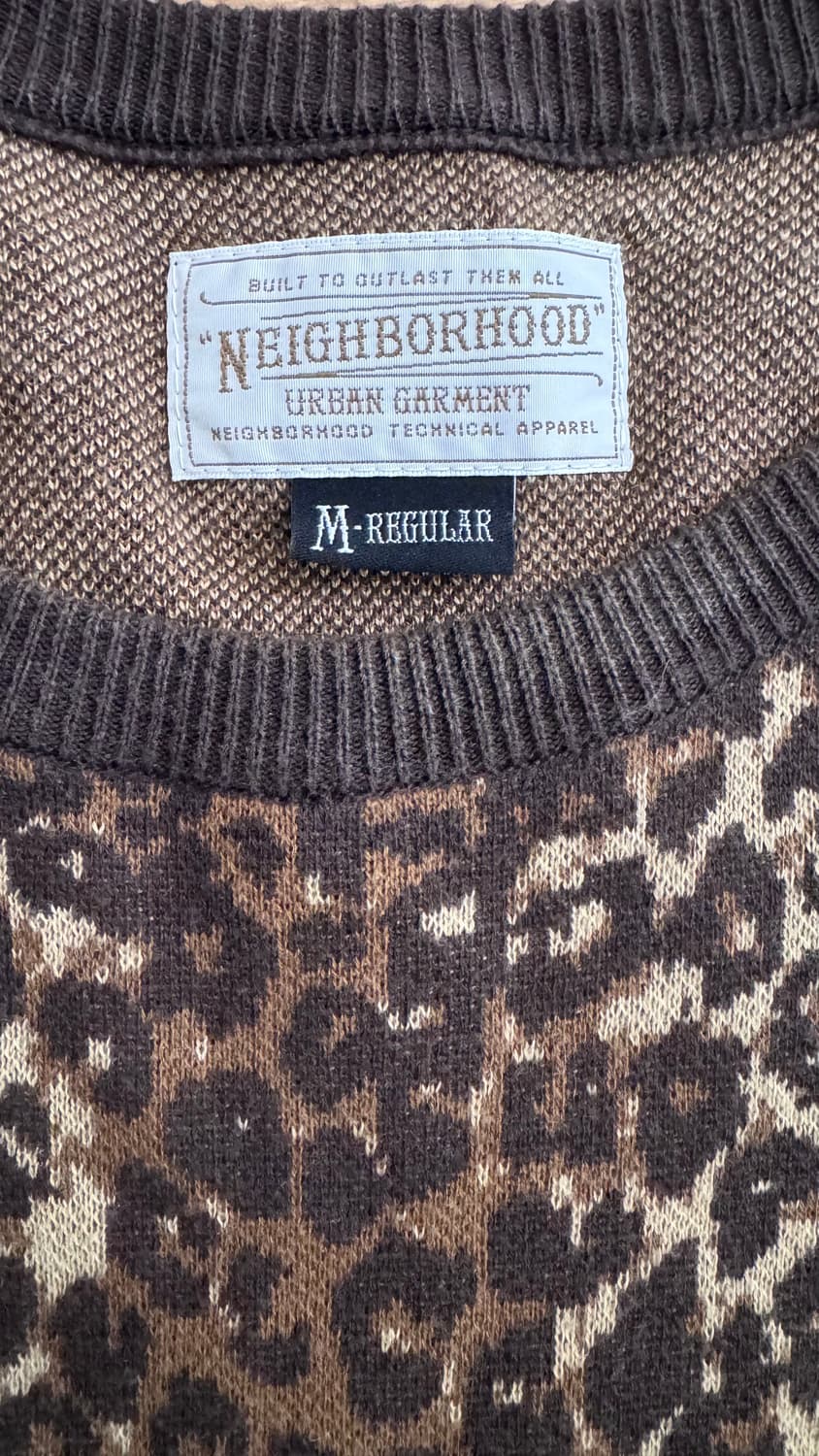 네이버후드 레오파드 니트 셔츠 상품이미지2