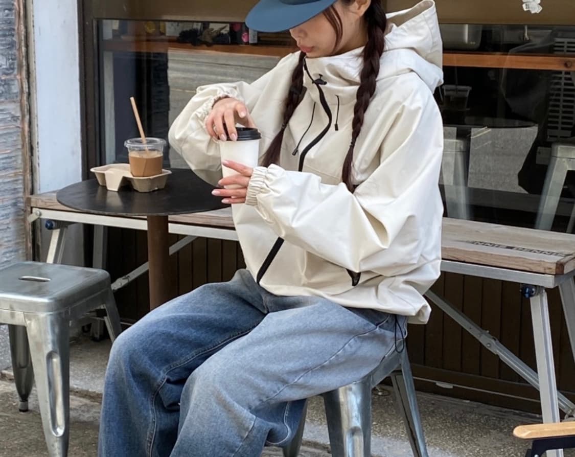 고프코어 바람막이 점퍼 오버핏 윈드브레이커 새상품 상품이미지2