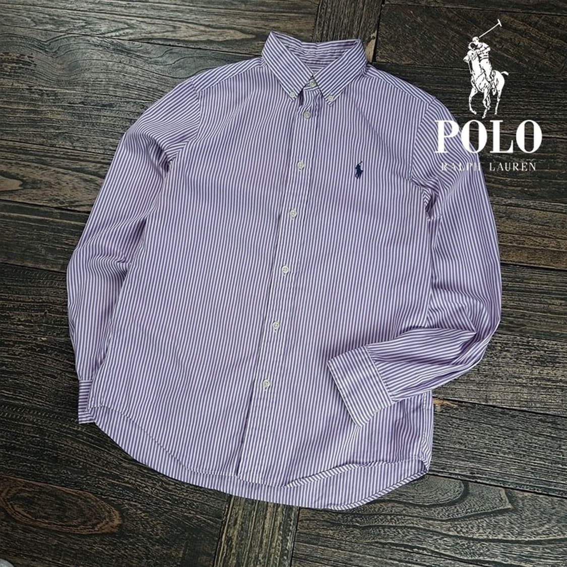 [폴로 랄프로렌] 포니 로고 자수 스트라이프 셔츠 M19863 상품이미지1