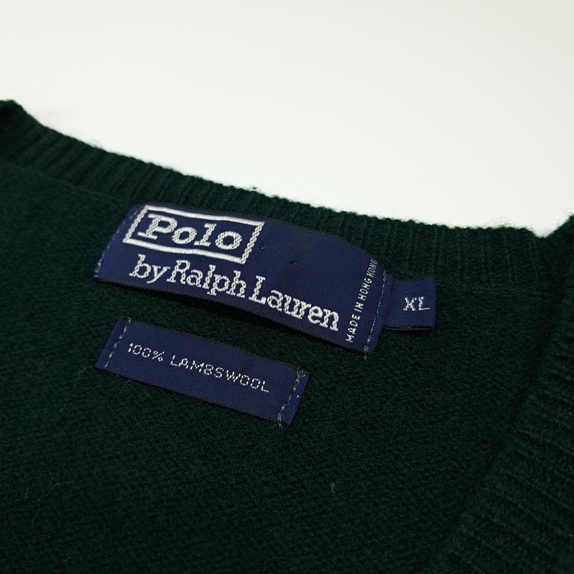 CL188 XL 폴로 100% 램스울 크레스트 패치 니트 베스트 상품이미지3