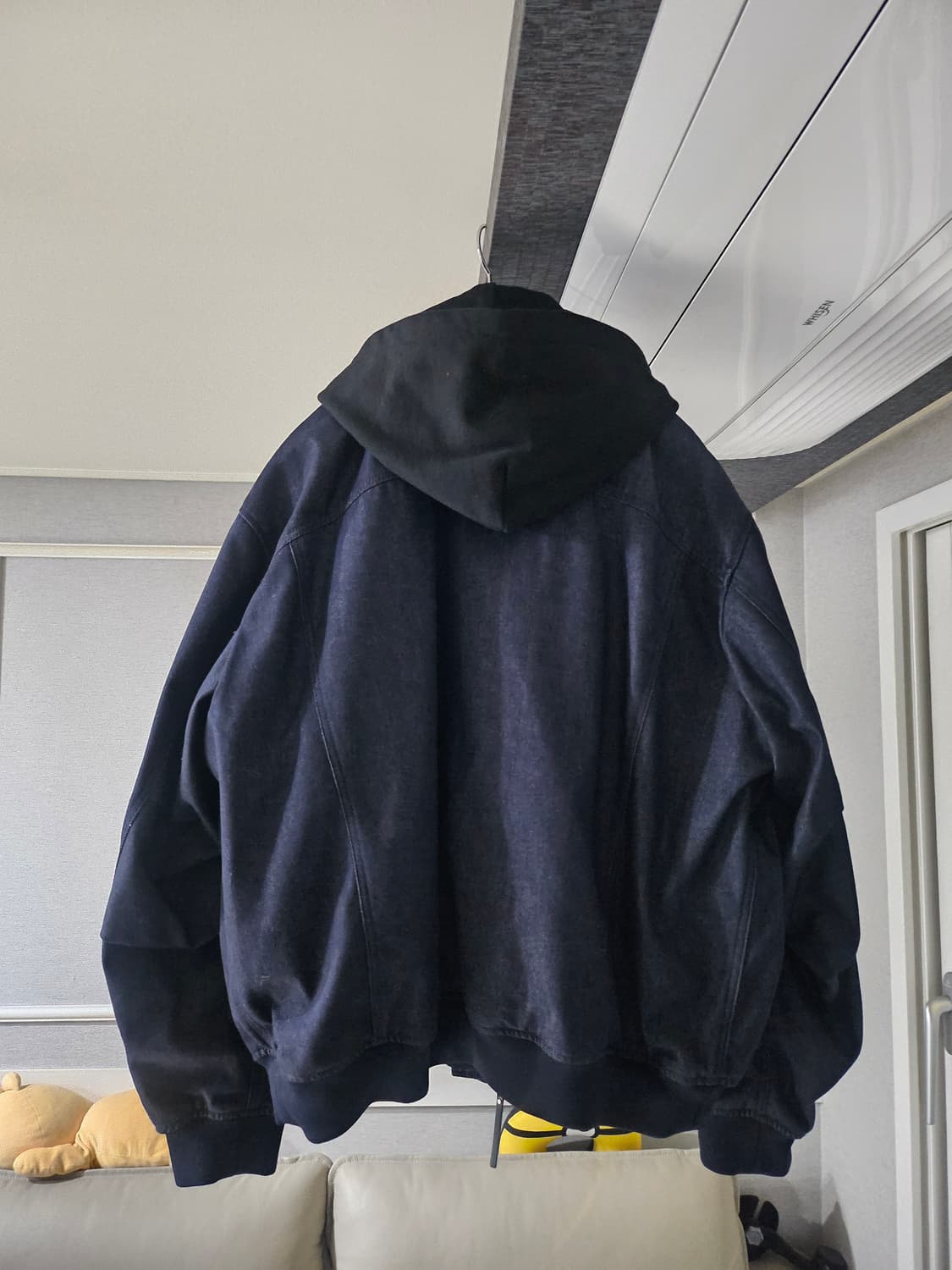[거의 새것] 질스튜어트 뉴욕 후드 패널 MA-1 데님 항공 점퍼 자켓  상품이미지2