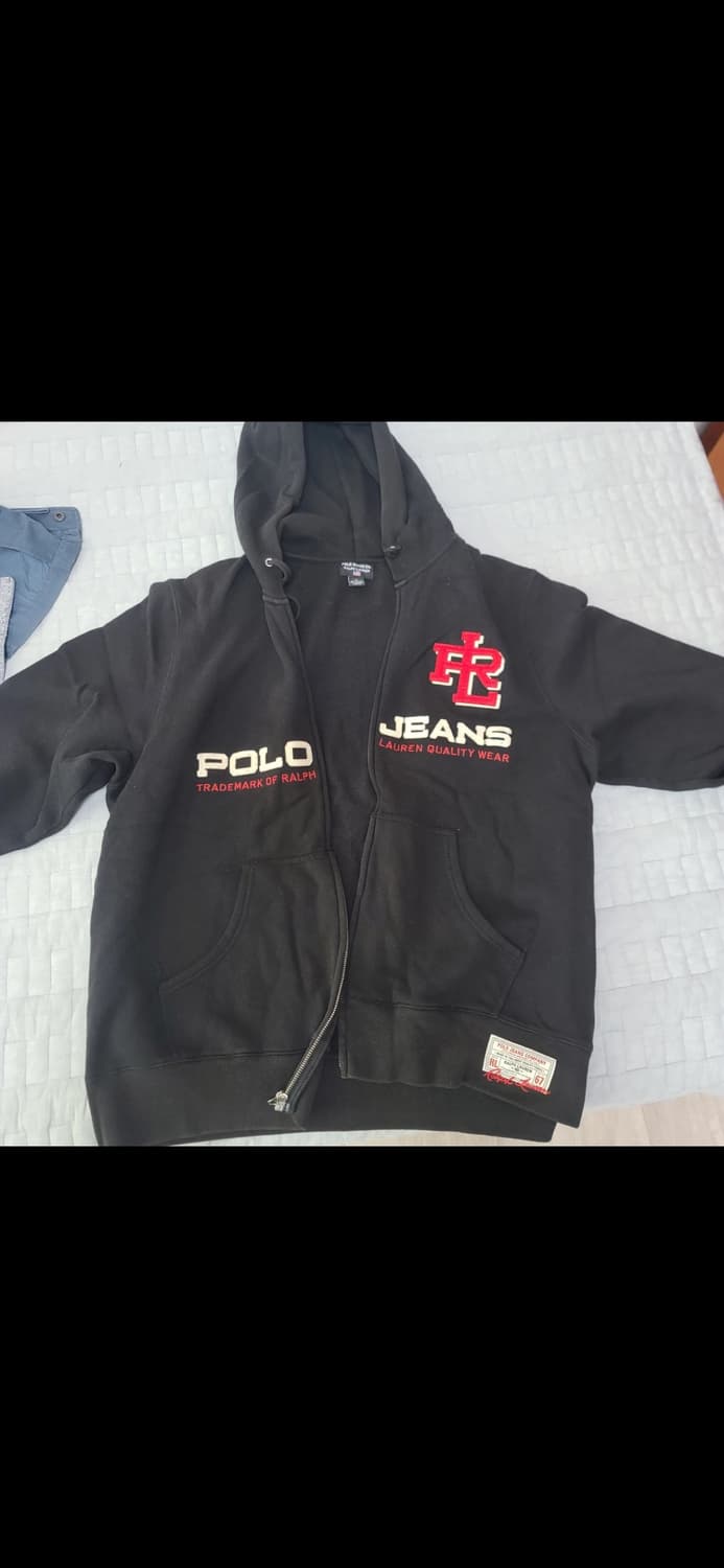 폴로 랄프로렌 POLO JEANS 빅로고 후드집업 블랙 상품이미지1