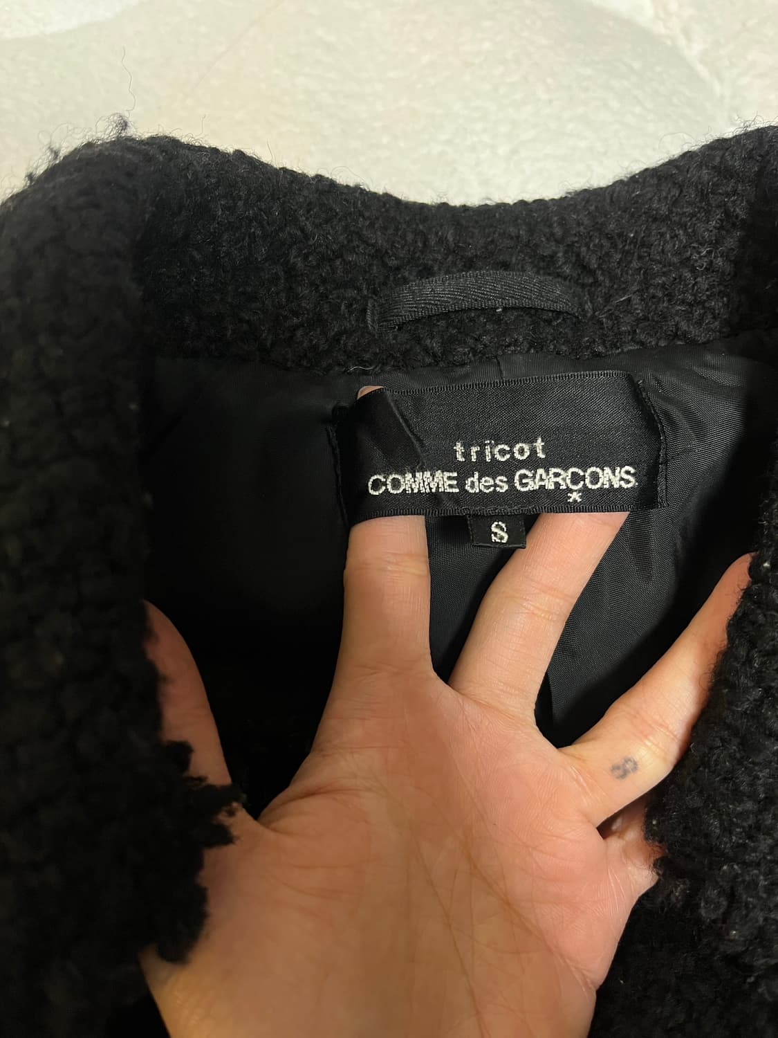 Tricot comme des garcons 트위드 더블 자켓 상품이미지3