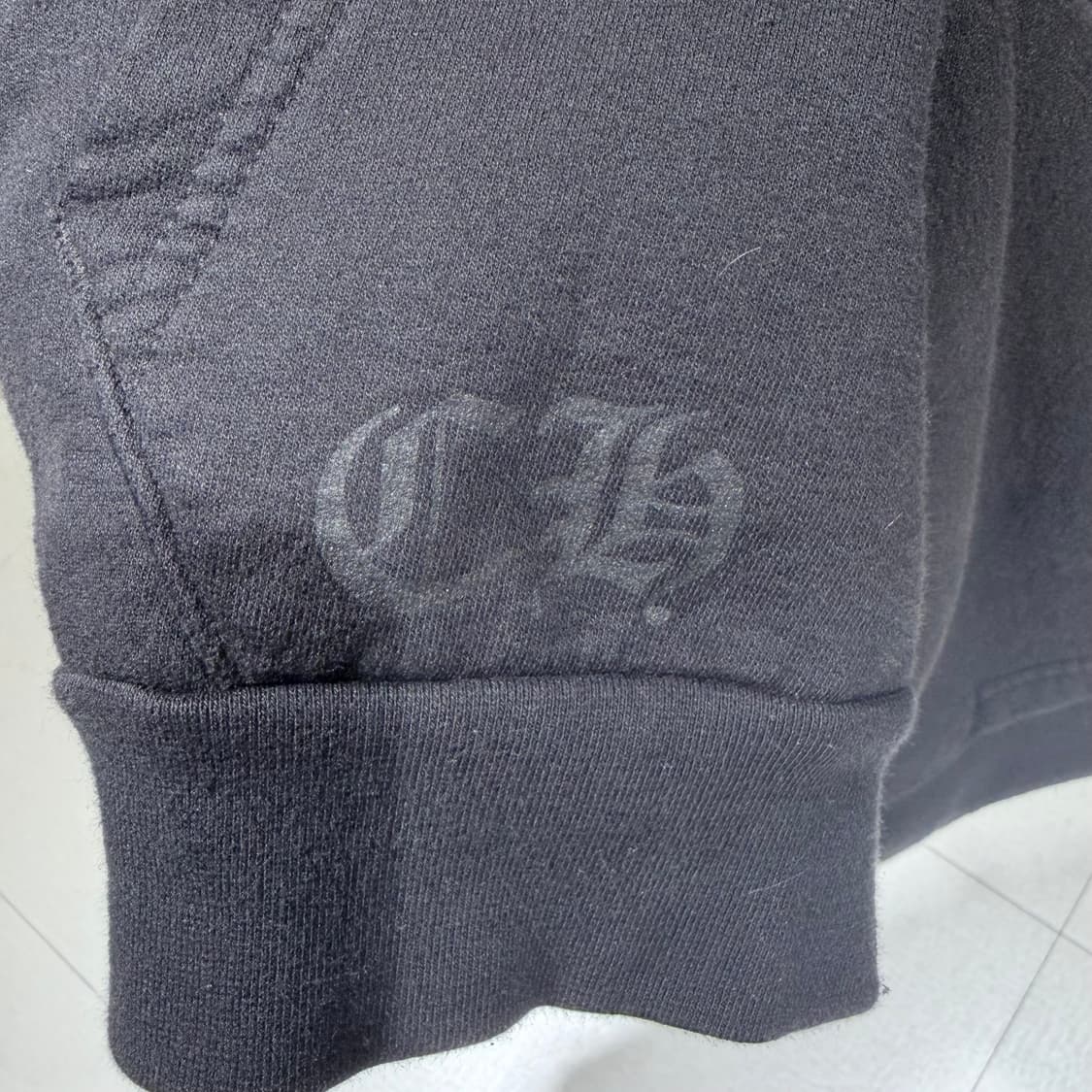 (A+/XL) / 크롬하츠 플로랄 홀스슈 말굽 후드티 블랙 상품이미지5