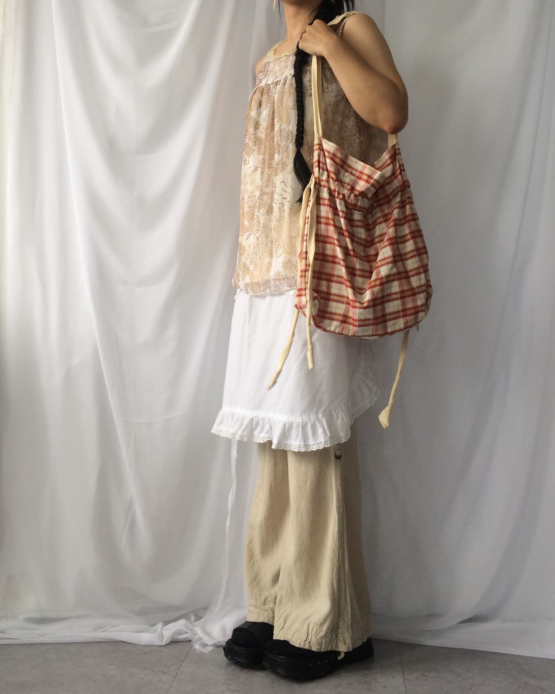 check pattern tote bag 상품이미지9