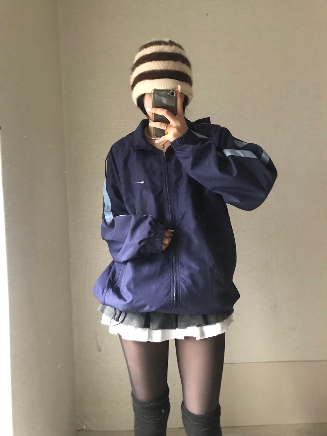 나이키 네이비 연하늘 바람막이 상품이미지5