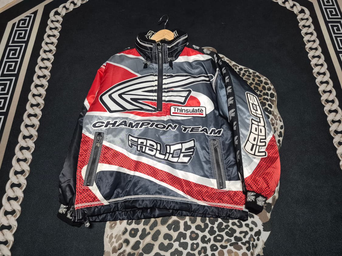 (희귀)90's FABLICE 신슐레이트 하프 집 풀 프린트 스키 자켓 상품이미지1