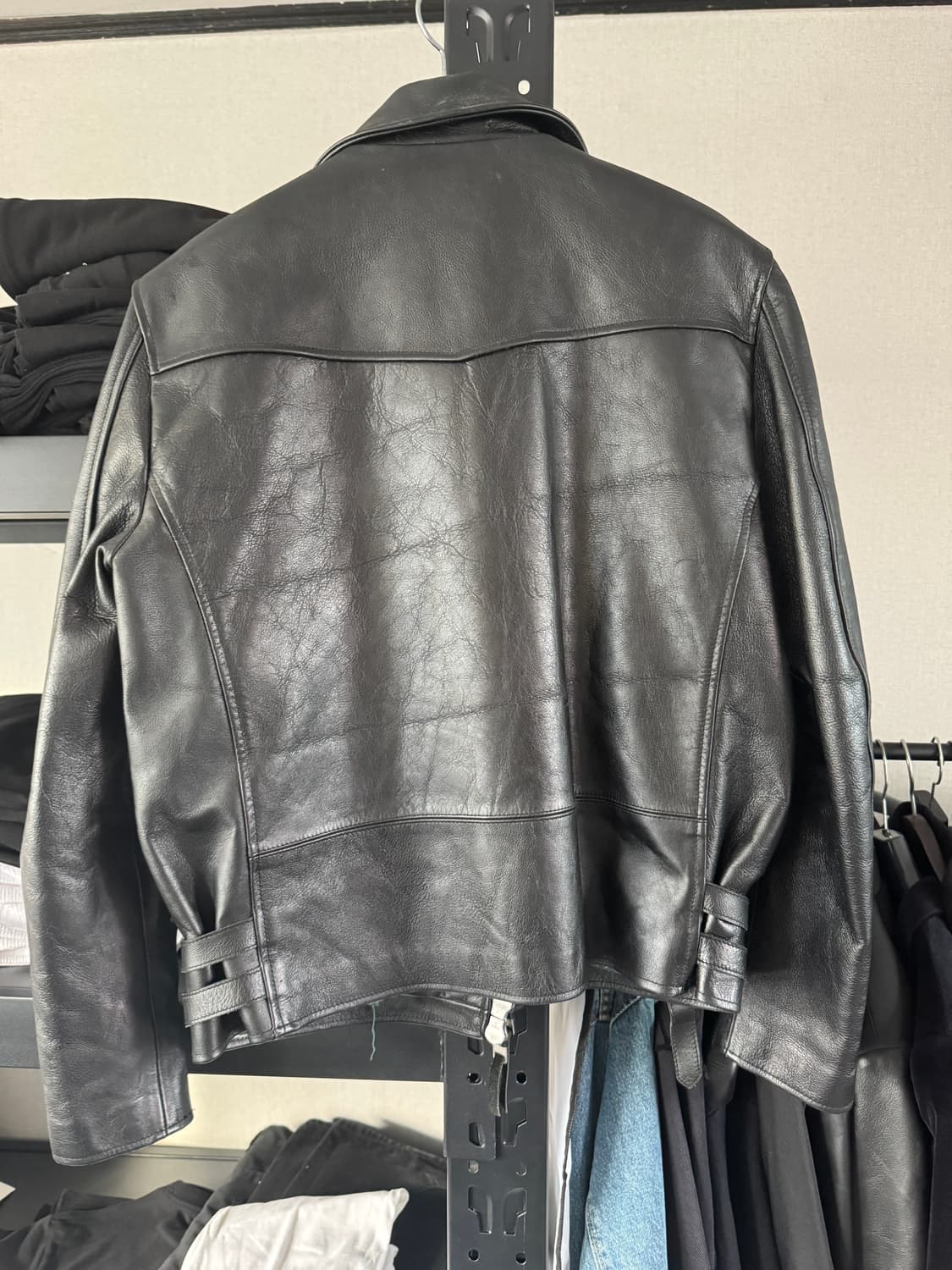 아웃스탠딩 가죽 라이더자켓 상품이미지2